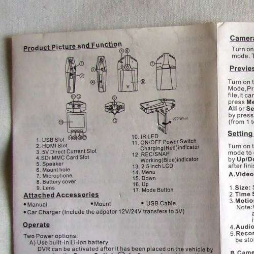 Dash Cam Pro Black Portable HD Video/Audio Recorder