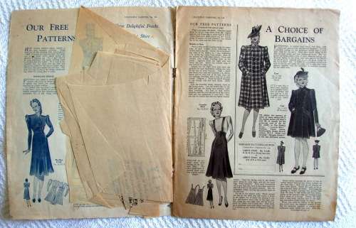 FROCKS and COATS by LEACH-WAY, c1940`s edition #134 with patterns