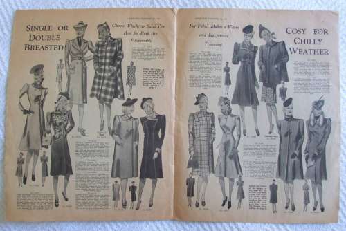 FROCKS and COATS by LEACH-WAY, c1940`s edition #134 with patterns