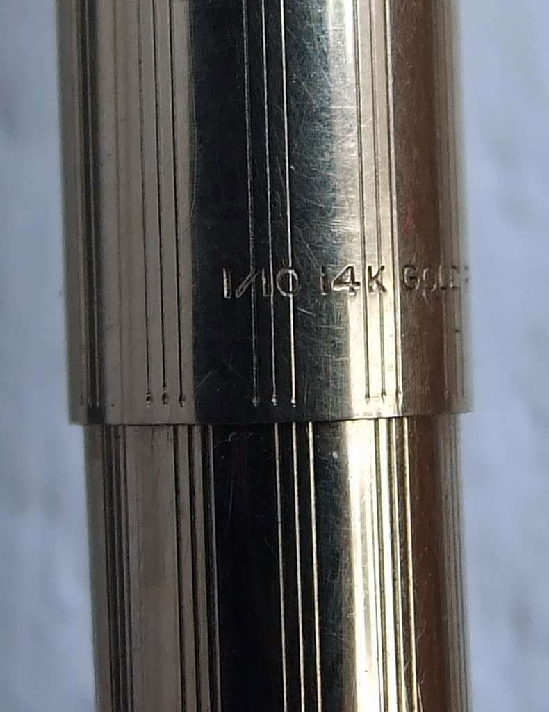 Boxed 14k gold filled Parker 51 fountain pen and pencil set, working.