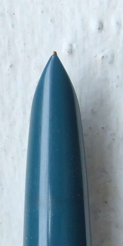 Vintage Teal Blue Parker 51 Aerometric, fine 14k nib, Rolled Gold cap