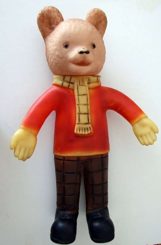 Vintage  plastic squeekie RUPERT BEAR by Beaverbrook