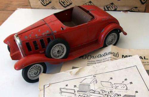 Partially assembled vintage Hubley die-cast 1932 Chevrolet Roadster