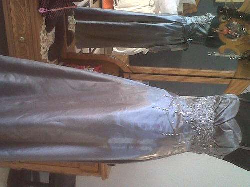Silver evening dress size 32/34/36