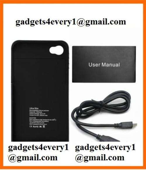 IPHONE 4 - 4s BATTERY CHARGER CASE EXTERNAL POWER PACK BACKUP BATTERY