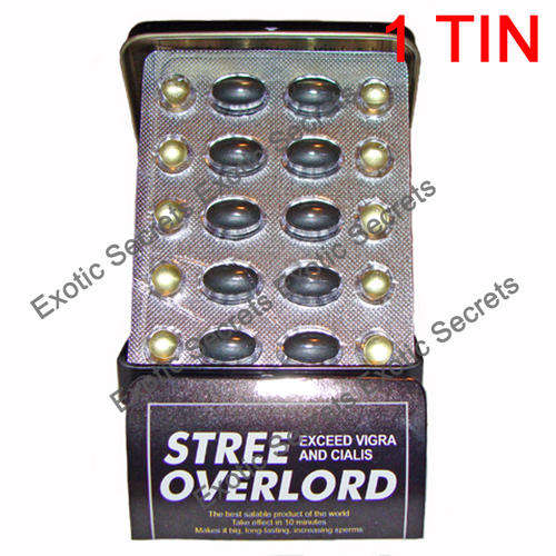 Stree Overlord Male Enhancer (100% natural) 12800mg 10 Tablets & 10 Capsules (1 Tin)
