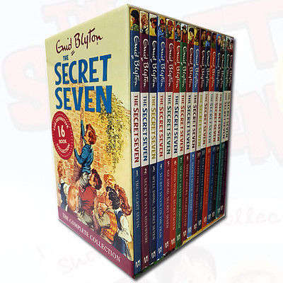 Enid Blyton Secret Seven 16 Book Collection Box Gift Set Pack For Childrens PB