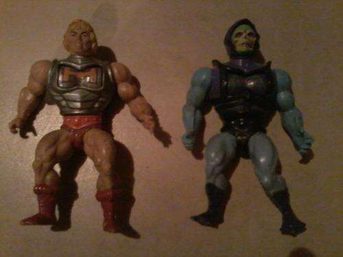 He-man and Skeletor about 20 years old good condition for the nostalgic collector