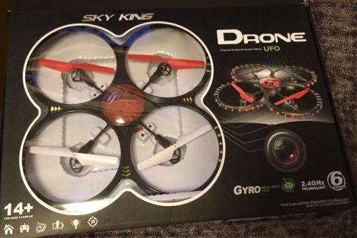"Special Offer"   SKY KING GYRO METAL BODY DRONE UFO QUADCOPTER~ 6 AXIS GYRO 2.4Ghz 6 CHANNEL:Camera