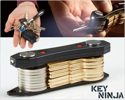 "KEY NINJA" REPLACE YOUR MESSY KEY RING! ~ MODERN KEY ORGANIZER