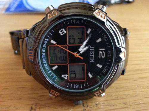 Mens Sport Analog  & Digital Watch with Alarm