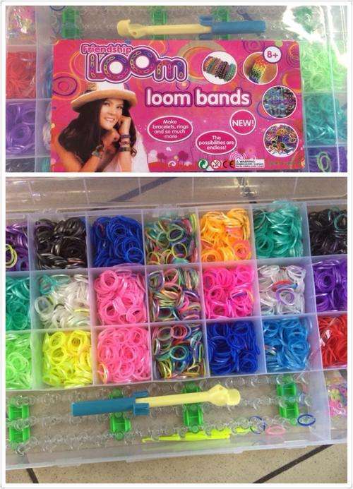 FRIENDSHIP LOOM BAND KIT WITH 4200 MIXED COLORFUL LOOM BANDS.....FAST COURIER DELIVERY!
