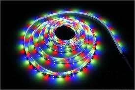REMOTE CONTROLLED MULTI-COLOURED 5M LED FLEXIBLE LIGHT STRIP with AC-DC ADAPTER
