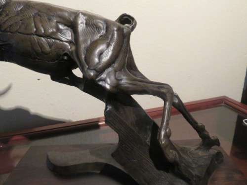 Signed Arend Eloff Acrylic Casting of an Impala