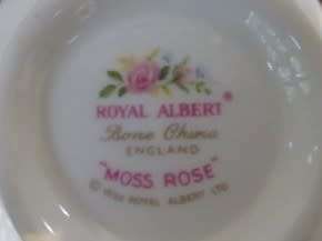 Royal Albert "Moss Rose" trio
