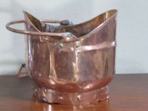 Copper coal scuttle