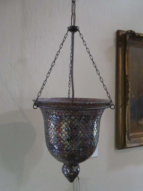 Mosaic glass ceiling light