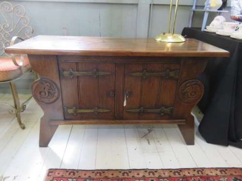 Oak TV stand/cabinet.