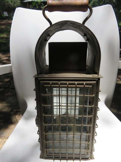 Antique (1923) ships brass oil lantern No. 2147