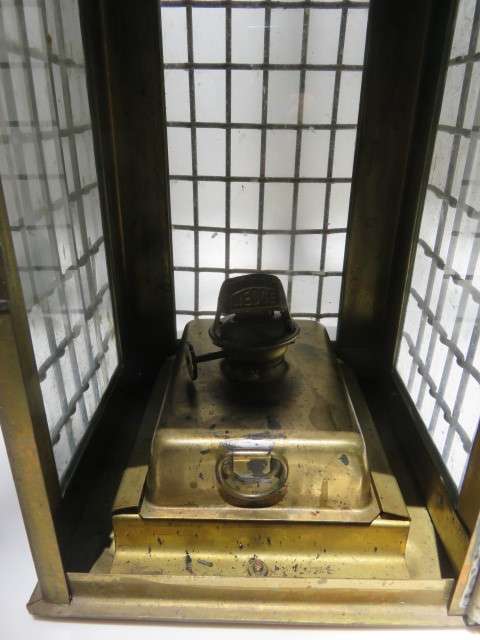 Antique (1923) ships brass oil lantern No. 2147