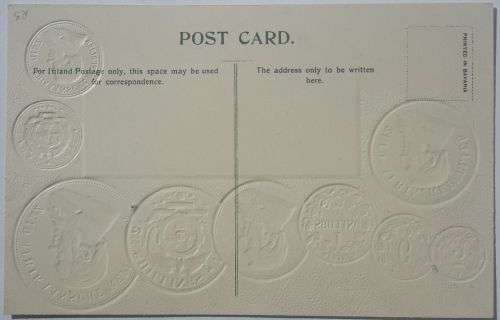 TRANSVAAL NATIONAL FLAG AND CURRENCY POST CARD