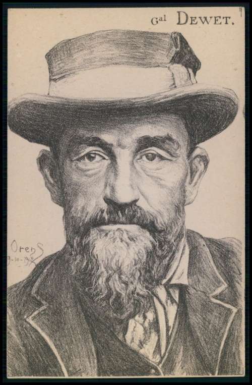 TRANSVAAL BOER WAR - CHARICATURE DE WET POST CARD