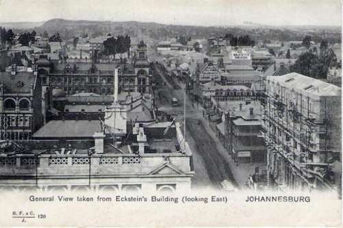 JOHANNESBURG GENERAL VIEW TAKEN FROM ECKSTEIN'S BUILDING POST CARD