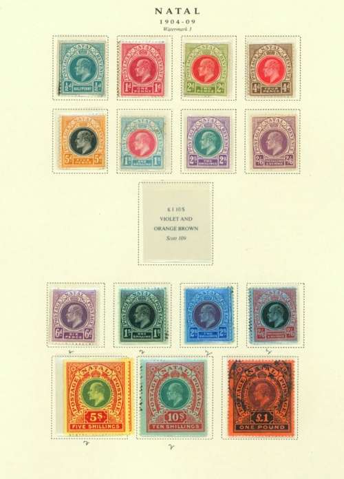 NATAL STAMPS 1904-1909