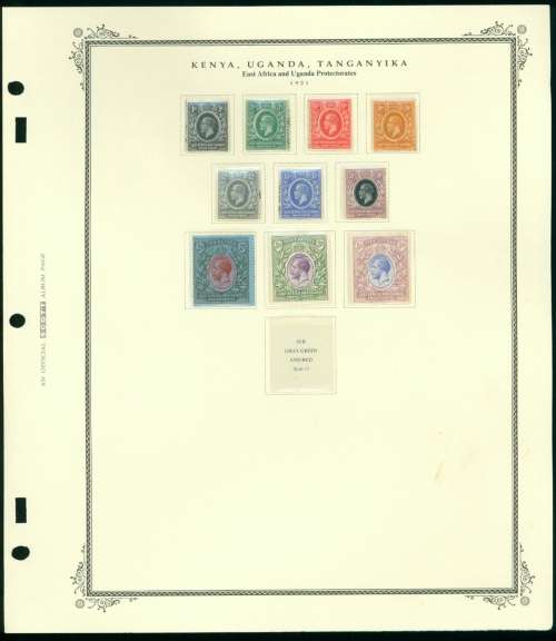 KENYA UGANDA & TANGANYIKA 1921-1922 USED & MINT HINGED STAMPS
