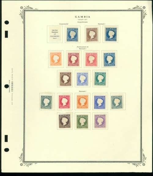 GAMBIA 1869-1887 MH STAMPS