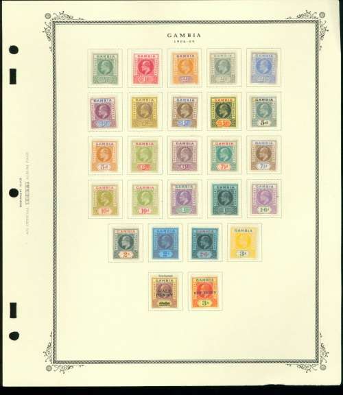 GAMBIA 1904-1909 MH STAMPS