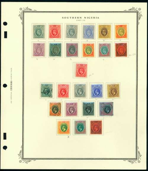 SOUTHERN NIGERIA 1907-1912 MH STAMPS
