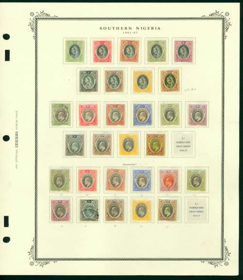 SOUTHERN NIGERIA 1903-1907 MH & USED STAMPS