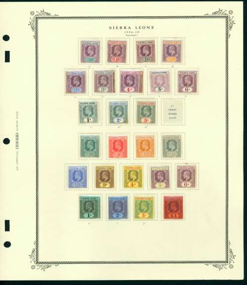 SIERRA LEONE 1904-1910 MH STAMPS