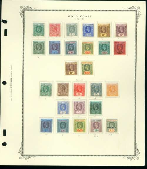 GOLD COAST 1913-1925 MH STAMPS