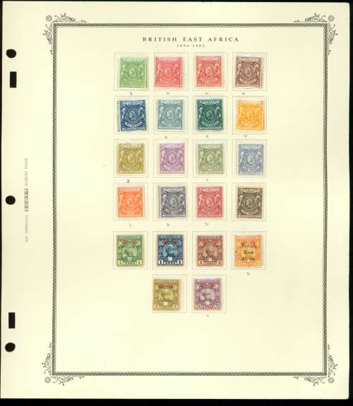 BRITISH EAST AFRICA 1896-1903 MH STAMPS