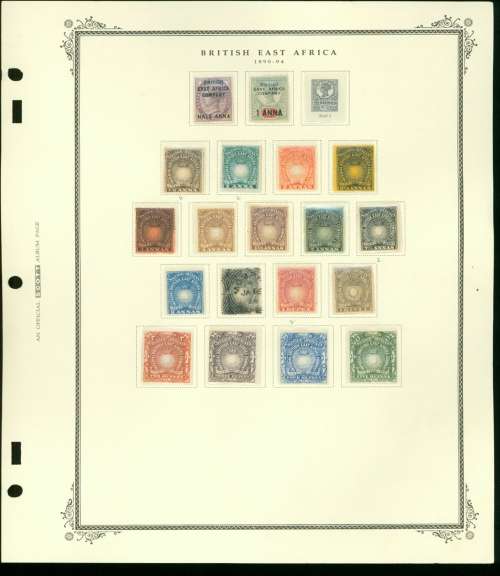BRITISH EAST AFRICA 1890-1894 MH STAMPS