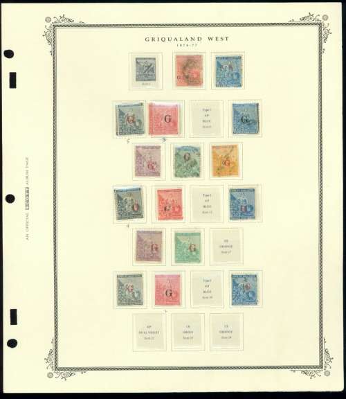 GRIQUALAND WEST 1874-1879 COLLECTION MH & USED STAMPS