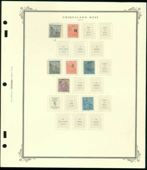 GRIQUALAND WEST 1874-1879 COLLECTION MH & USED STAMPS