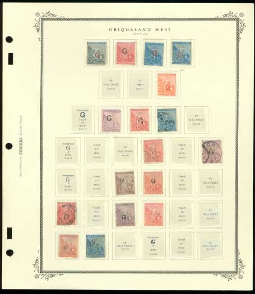 GRIQUALAND WEST 1874-1879 COLLECTION MH & USED STAMPS