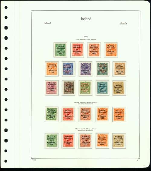 REPUBLIC OF IRELAND COLLECTION OF MINT STAMPS ON 7 ALBUM PAGES
