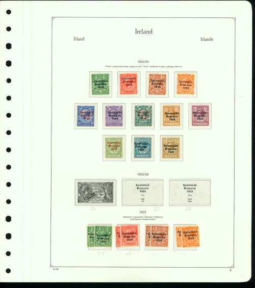 REPUBLIC OF IRELAND COLLECTION OF MINT STAMPS ON 7 ALBUM PAGES