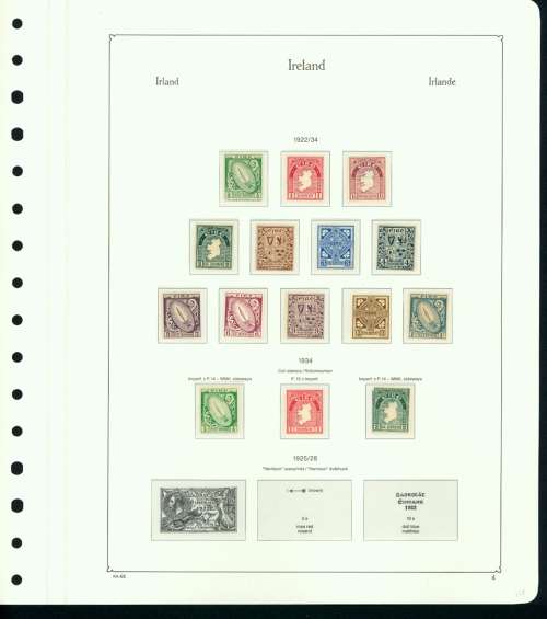 REPUBLIC OF IRELAND COLLECTION OF MINT STAMPS ON 7 ALBUM PAGES