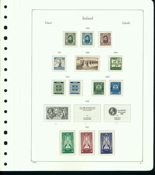 REPUBLIC OF IRELAND COLLECTION OF MINT STAMPS ON 7 ALBUM PAGES