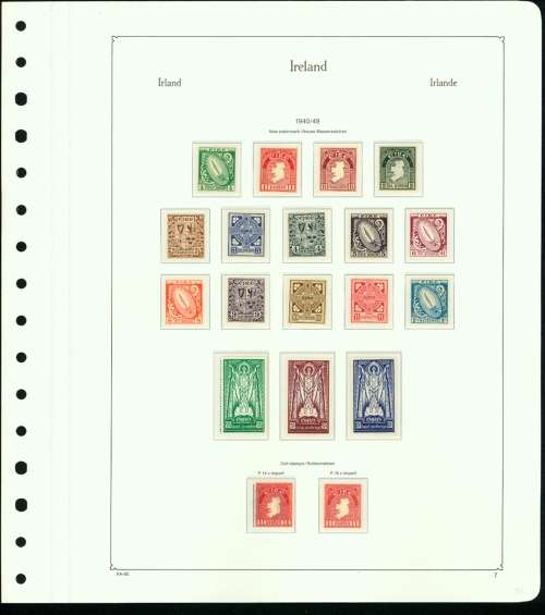 REPUBLIC OF IRELAND COLLECTION OF MINT STAMPS ON 7 ALBUM PAGES