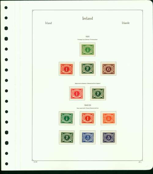 REPUBLIC OF IRELAND COLLECTION OF MINT STAMPS ON 7 ALBUM PAGES