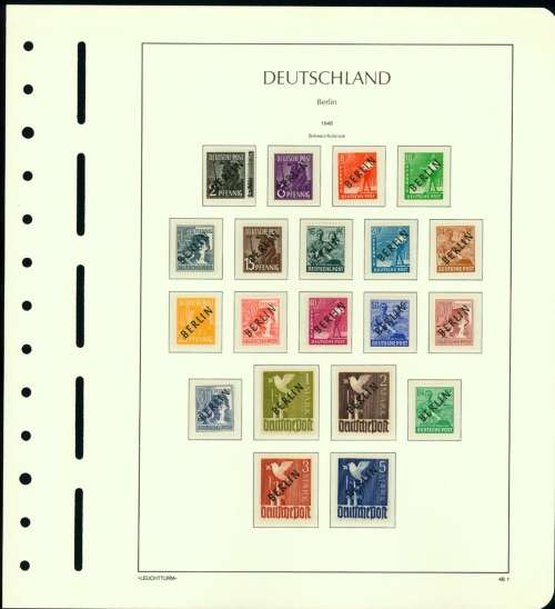 BERLIN GERMANY 1948 - 1977 COLLECTION OF MINT STAMPS ON 6 ALBUM PAGES