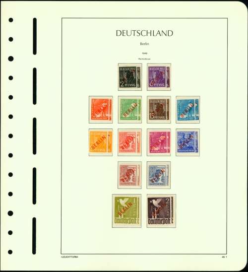 BERLIN GERMANY 1948 - 1977 COLLECTION OF MINT STAMPS ON 6 ALBUM PAGES