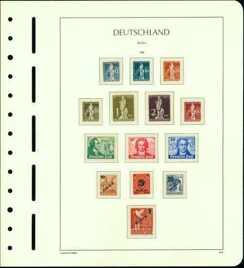 BERLIN GERMANY 1948 - 1977 COLLECTION OF MINT STAMPS ON 6 ALBUM PAGES