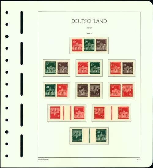 BERLIN GERMANY 1948 - 1977 COLLECTION OF MINT STAMPS ON 6 ALBUM PAGES